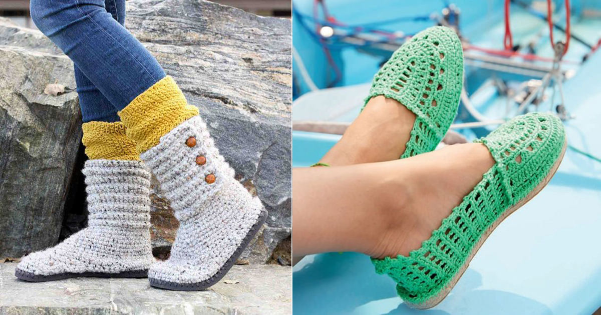 14 DIY Crochet Shoes With Free Patterns And Tutorials - Crocht