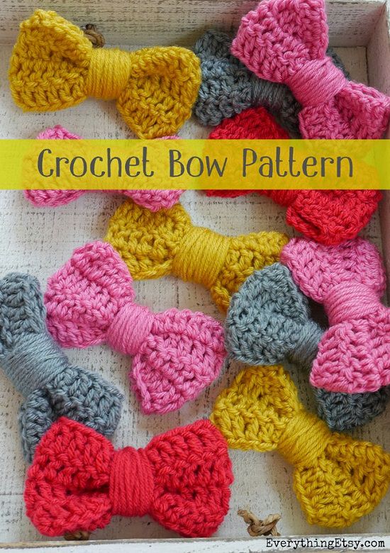 16 Creative DIY Crochet Bows | How To Crochet a Bow - Crocht