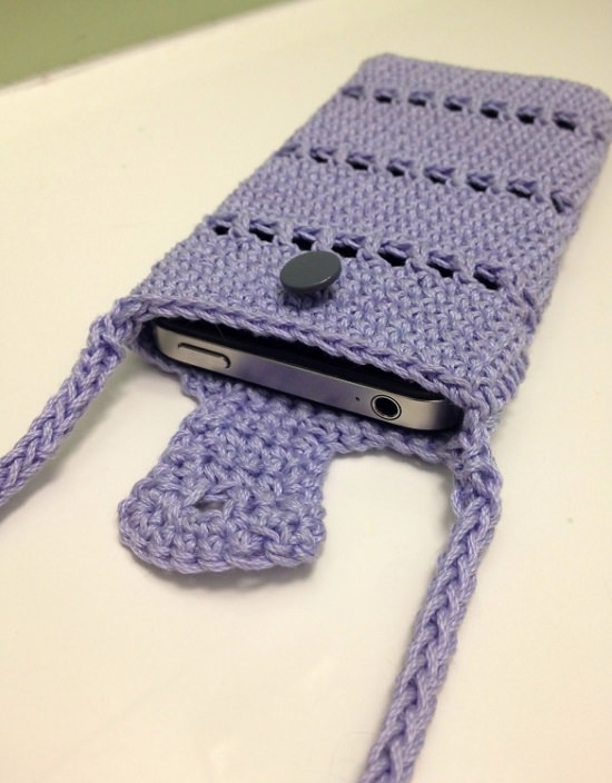 crochet phone pouch with strap