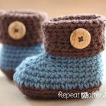 6baby booties crochet