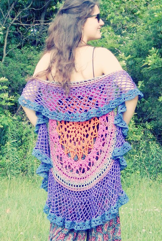 12Free Crochet Circular Vest Pattern Crocht