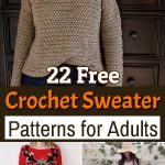 22 Free Crochet Sweater Patterns for Adults