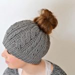 3Messy Bun Hat Crochet Pattern