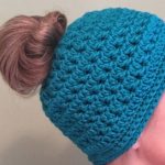 5Messy Bun Hat Crochet Pattern
