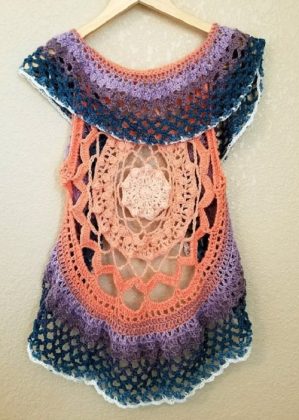 24 Free Crochet Circular Vest Patterns You Should Try! - Crocht