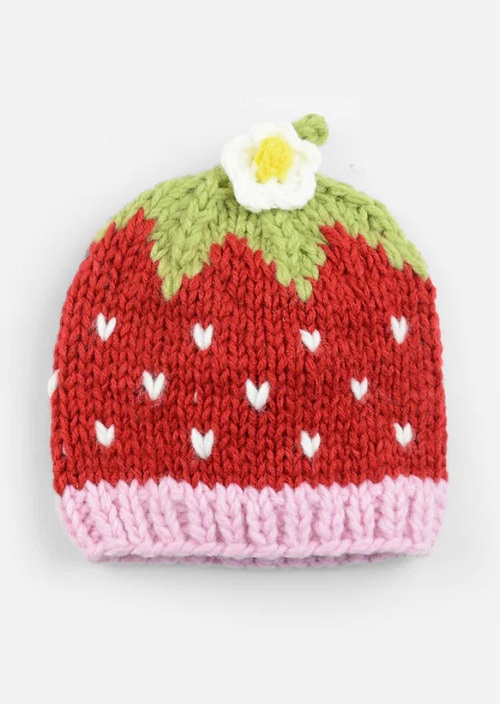 16 Cute Strawberry Beanie Crochet Pattern Ideas 4
