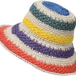 Crochet Colorful Striped Cowboy Hat