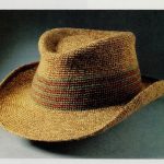 Crochet Hat Shaped Brim Cowboy Vintage
