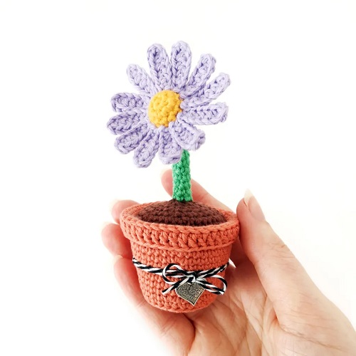 DIY Crochet Flower Pot Pattern Ideas 7