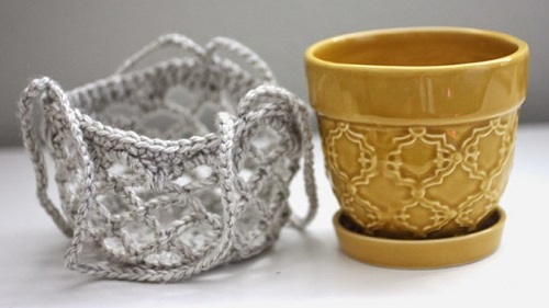 DIY Crochet Flower Pot Pattern Ideas 10