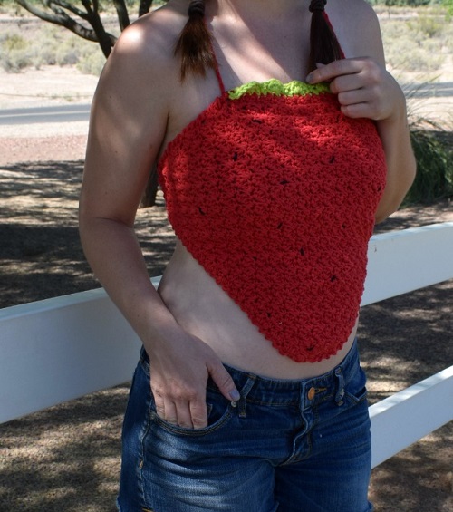 Strawberry Halter Top Crochet Pattern