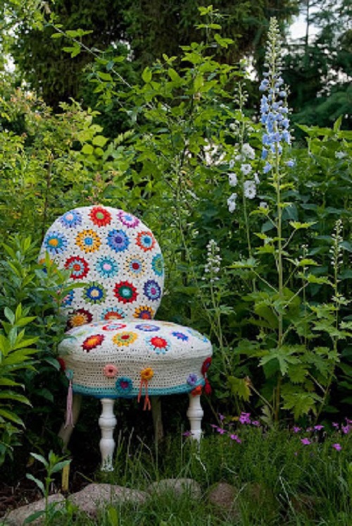 DIY Crochet Chair Cover Ideas 9