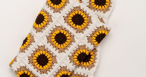 Sunflower Crochet Blanket 4