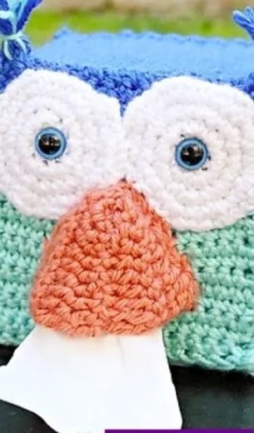 Crochet Tissue Box Cover 9