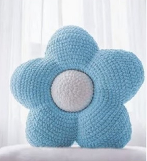 Crochet Flower Pillow 2