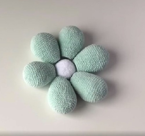 Crochet Flower Pillow 5