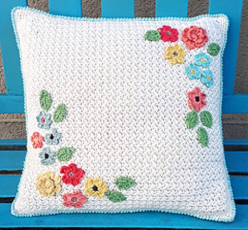 Crochet Flower Pillow 7