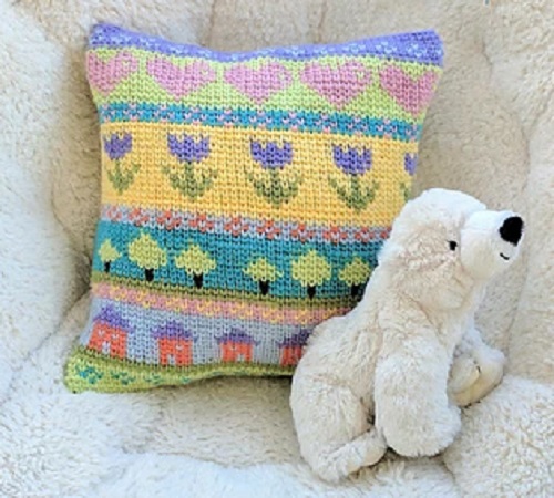 Crochet Flower Pillow 9