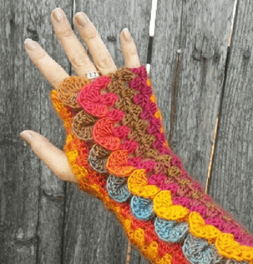 Crochet Dragon Gloves 7