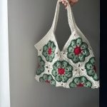 Crochet African Flower Granny Square Tote Bag