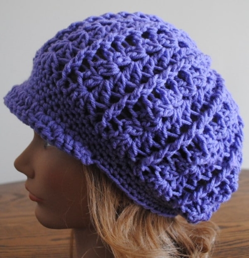 Newsboy Slouch Crochet Hat