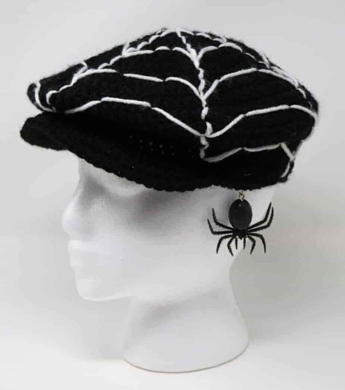 Spider Web Newsboy Hat Free Crochet Pattern