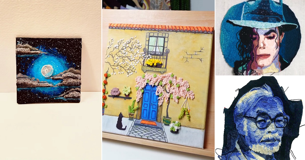 10 Amazing Crochet Painting Ideas - Crocht