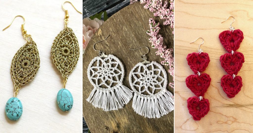22 Free Crochet Earring Patterns - Crocht