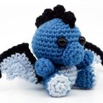 Blue Amigurumi Crochet Dragon