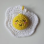 Crochet Fried Egg Pincushion Pattern