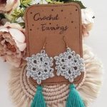 Crochet Snowflake Earrings Free Pattern