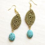 DIY Gold Crochet Earrings