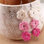 Luau Flower Ombre Earrings Free Crochet Pattern