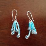 Rainy Day Beaded Crochet Earrings