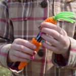 Crochet Carrot Lip Balm Holder