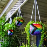 Crochet Colorful Plant Hanging Baskets
