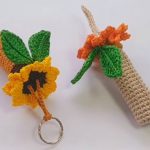 Crochet Keychain Lipbalm Holder