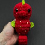 Crochet Strawberry Seahorse Amigurumi