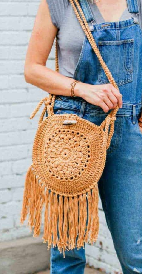 Stylish Fringed Crochet Hippie Bag Pattern Crocht