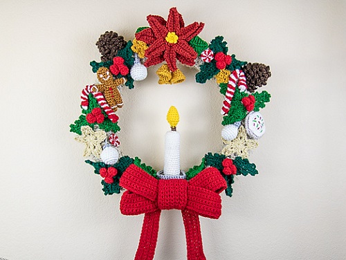 Easy and Cute Christmas Wreath Crochet Patterns 2