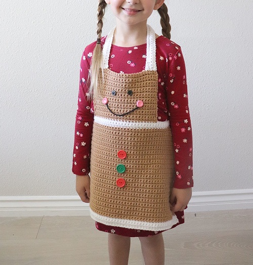 crochet gingerbread apron
