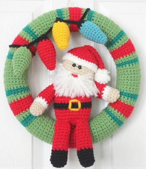 crochet christmas wreath
