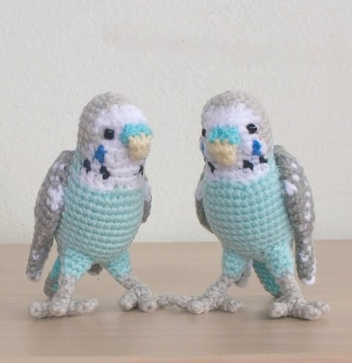 cute little Crochet Budgies