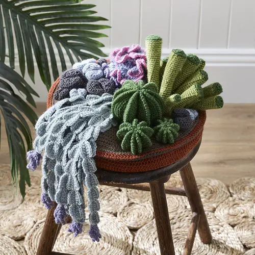 crochet succulent garden pattern