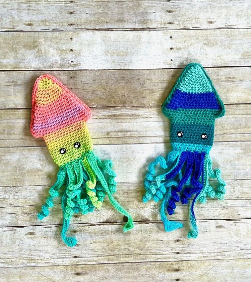 Squid Hand Puppet crochet pattern