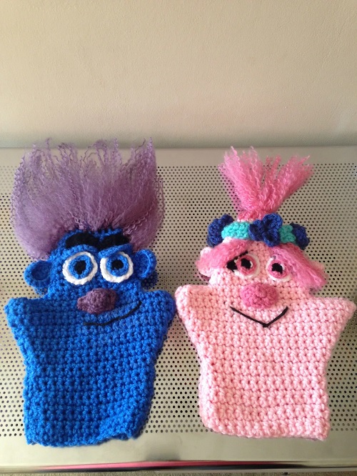 Branch Trolls Hand Puppet crochet pattern