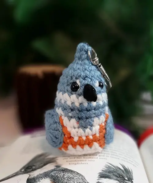 Belted Kingfisher Keychain