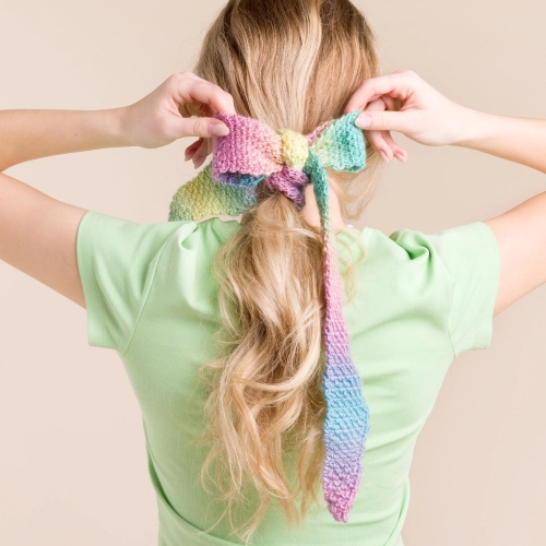 Crochet Rainbow Hair Bow Pattern