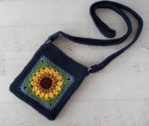 Crochet Sunflower Bags Free Patterns 1