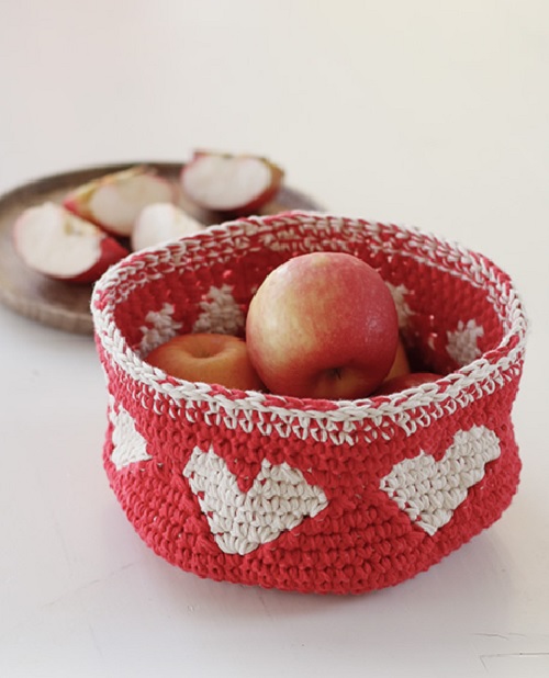 Heart fruit basket